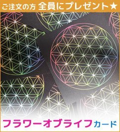 今月のプレゼント　フラワーオブライフ カード